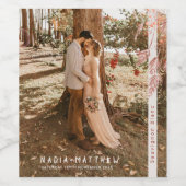 Liebe Grasbeeren Skizze Hochzeit im Herbst Weinetikett (Einzelnes Label)