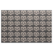 Liebe Grau auf Schwarz Stoff (Fat Quarter (45,7 x 55,9 cm))