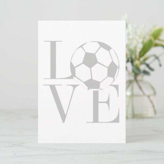 Liebe Graufußball speichern Sie die Daten Save The Date (Stehend Vorderseite)