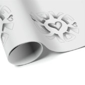 Liebe Gray Geschenkpapier (Rolleneckpunkt)