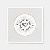 Liebe Gray Serviette (Vorderseite)