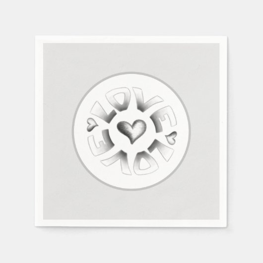 Liebe Gray Serviette (Vorderseite)