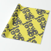 Liebe GRAY YELLOW Wrapping Paper Geschenkpapier (Ungerollt)