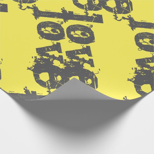Liebe GRAY YELLOW Wrapping Paper Geschenkpapier (Ecke)
