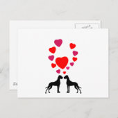 Liebe Great Dane Couple Postkarte (Vorne/Hinten)