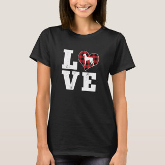 Liebe Great Dane Hund Lover Gaben Buffalo Karierte T-Shirt