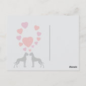Liebe Great Dane Paar Postkarte (Rückseite)