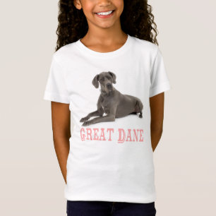 Liebe Great Dane Puppy Dog Girls Tee Shirt
