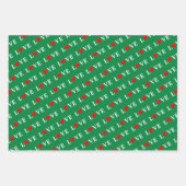 LIEBE Green Lime Green Navy Blue Geschenkpapier Set (Vorderseite)