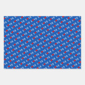 LIEBE Green Lime Green Navy Blue Geschenkpapier Set (Vorderseite 3)