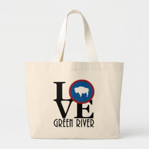 LIEBE Green River Wyoming Jumbo Stoffbeutel