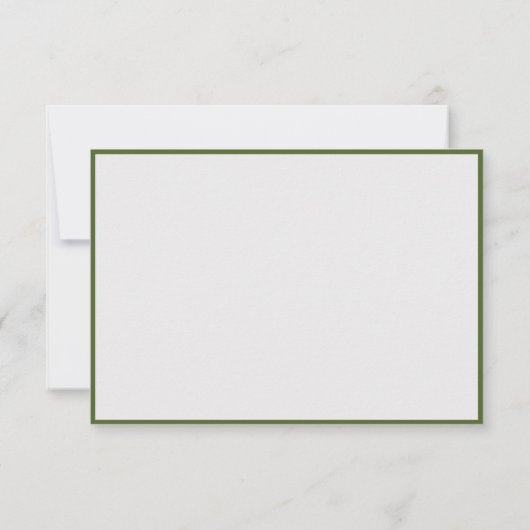 LIEBE Green Themed Same Wedding RSVP Card (Rückseite)