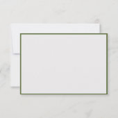 LIEBE Green Themed Same Wedding RSVP Card Karte (Rückseite)