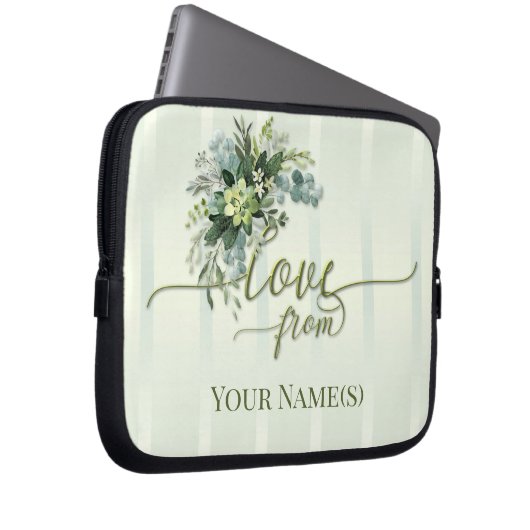 Liebe Greenery Script Laptop Sleeve (Vorne Rechts)