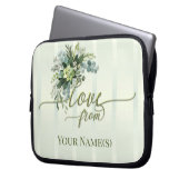Liebe Greenery Script Laptop Sleeve (Vorderseite Links)
