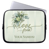 Liebe Greenery Script Laptop Sleeve (Vorderseite)