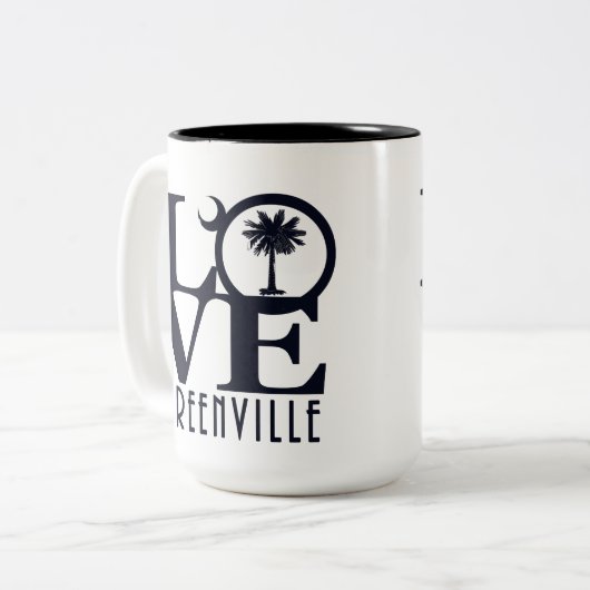 LIEBE Greenville Sc 15oz Zweifarbige Tasse (Vorderseite Links)