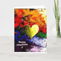 LIEBE GREETKARTE - FARBHAFTES HERZ