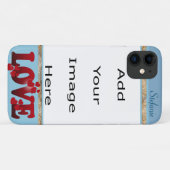 Liebe Grenze (blau) Case-Mate iPhone Hülle (Rückseite (Horizontal))
