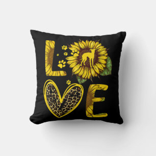 Liebe Greyhound Sunflower für Hunde-Lover-Geschenk Kissen