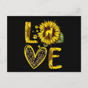 Liebe Greyhound Sunflower für Hunde-Lover-Geschenk Postkarte