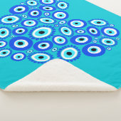 Liebe Griechenland Herz blau und weiß Sherpadecke (3/4)