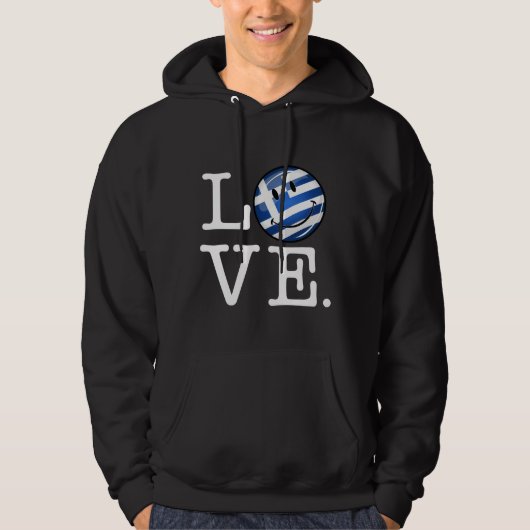 Liebe Griechenland| Lächelfahne Hoodie (Vorderseite)