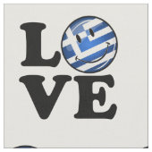 Liebe Griechenland| Lächelfahne Stoff (Nahaufnahme)