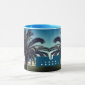 Liebe Griechenland Monogram Palmen Sommer Tasse (Zentrum)