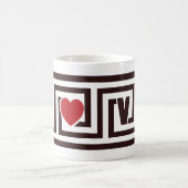 Liebe griechischer Schlüssel Kaffeetasse (Mittel)