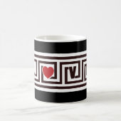Liebe griechischer Schlüssel Kaffeetasse (Mittel)