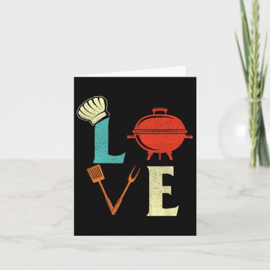 Liebe Grillen Lover Pitmaster Grillgrill Karte (Vorderseite)