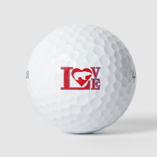 Liebe-Grizzlies Golfball (Vorderseite)
