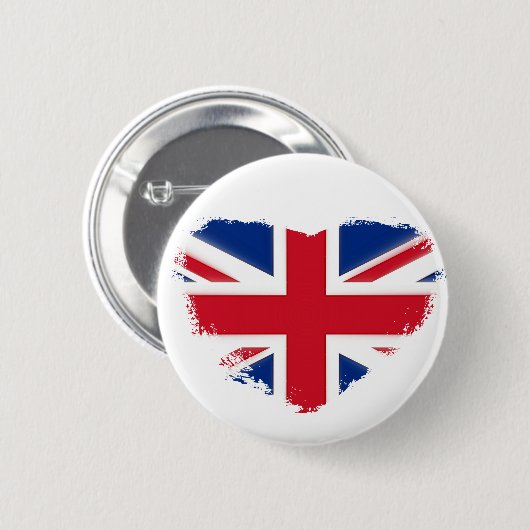 Liebe Großbritannien Button (Vorne & Hinten)