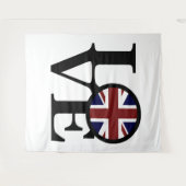 LIEBE Großbritannien Wandteppich (Vorderseite (Horizontal))