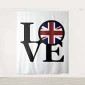 LIEBE Großbritannien Wandteppich (Vorderseite)
