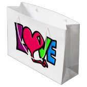 Liebe Große Geschenktüte (Rückseite Schrägansicht)