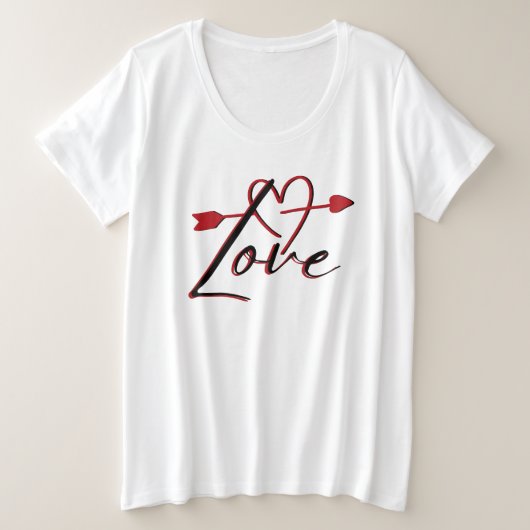 Liebe Große Größe T-Shirt (Design vorne)