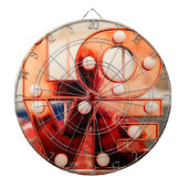 LIEBE (Große rote Schrift) Dartscheibe (vorne)