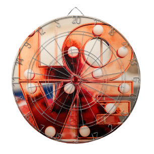 LIEBE (Große rote Schrift) Dartscheibe