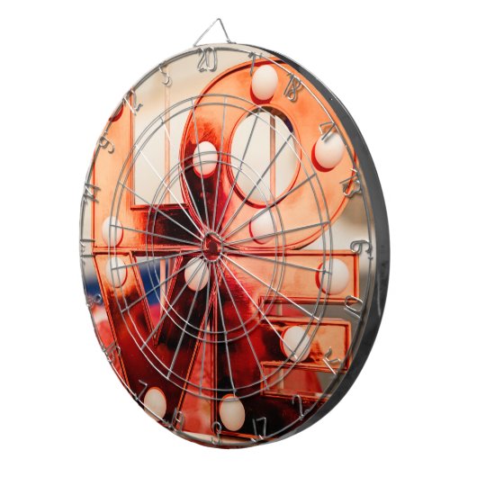 LIEBE (Große rote Schrift) Dartscheibe (Vorderseite rechts)