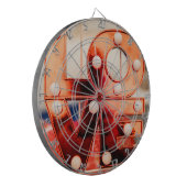 LIEBE (Große rote Schrift) Dartscheibe (Vorderseite Links)