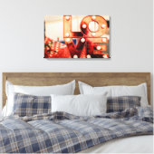 LIEBE (Große rote Schrift) Leinwanddruck (Insitu (Schlafzimmer))