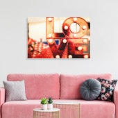 LIEBE (Große rote Schrift) Leinwanddruck (Insitu (Wohnzimmer))