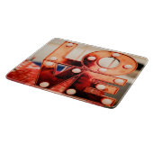 LIEBE (Große rote Schrift) Schneidebrett (Ecke)