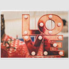 LIEBE (Große rote Schrift) Seidenpapier