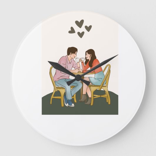 Liebe Große Wanduhr (Vorderseite)