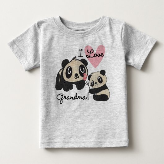 Liebe-Großmutter der Panda-Bärn-I Baby T-shirt (Vorderseite)