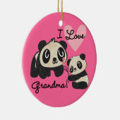 Liebe-Großmutter der Panda-Bärn-I Keramik Ornament (Rechts)