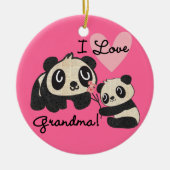 Liebe-Großmutter der Panda-Bärn-I Keramik Ornament (Vorne)